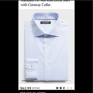 Banana Republic Standard Fit Non Iron Dress Shirt with Cutaway Collar